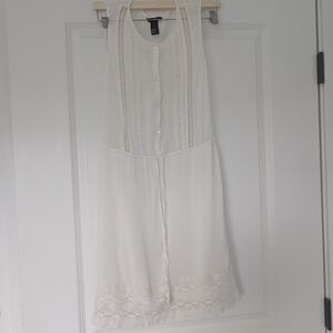 Viscose Off White Dress